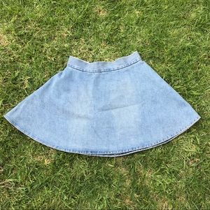Denim circle skirt